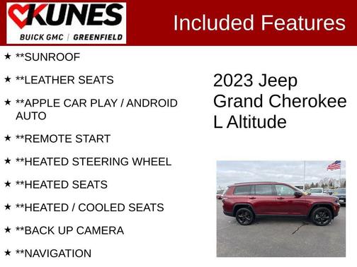 Velvet Red Pearlcoat 2023 Jeep Grand Cherokee L Altitude