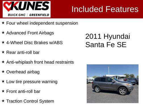 Mineral Gray 2011 Hyundai SANTA FE SE