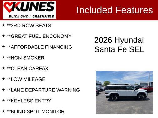 Serenity White 2026 Hyundai SANTA FE SEL 2.4