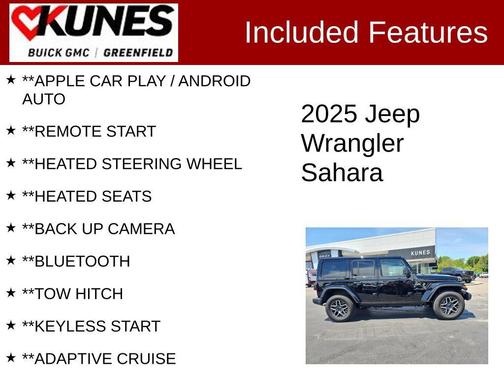 Black Clearcoat 2025 Jeep Wrangler 4-Door Sahara 4x4