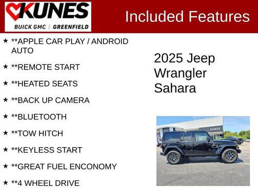 Black Clearcoat 2025 Jeep Wrangler 4-Door Sahara 4x4