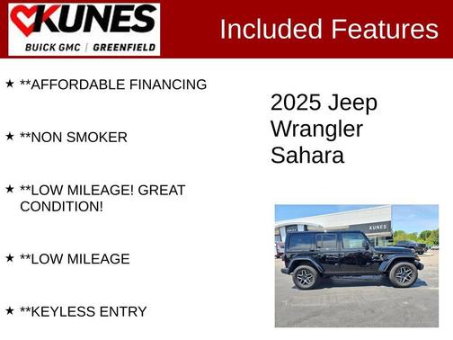 Black Clearcoat 2025 Jeep Wrangler 4-Door Sahara 4x4