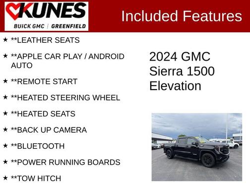 Onyx Black 2024 GMC Sierra 1500 Elevation