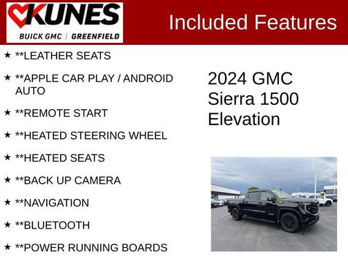 Onyx Black 2024 GMC Sierra 1500 Elevation