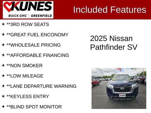 Deep Ocean Blue 2025 Nissan Pathfinder SV 4WD