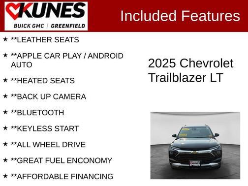 Mosaic Black Metallic 2025 Chevrolet Trailblazer LT