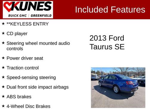 Deep Impact Blue 2013 Ford Taurus SE