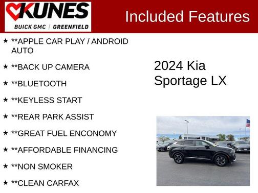 Fusion Black 2024 Kia Sportage LX