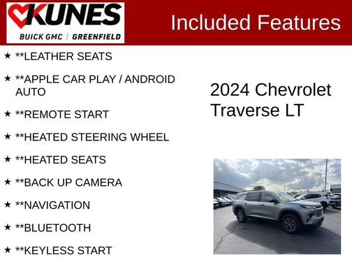 Sterling Gray Metallic 2024 Chevrolet Traverse LT
