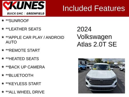 2024 Volkswagen Atlas 2.0T SE w/Technology 4MOTION