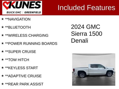 White Frost Tricoat 2024 GMC Sierra 1500 Denali