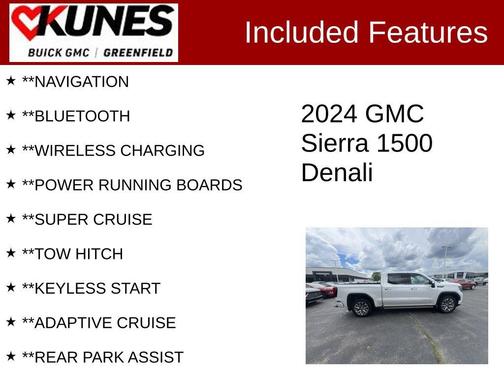 White Frost Tricoat 2024 GMC Sierra 1500 Denali