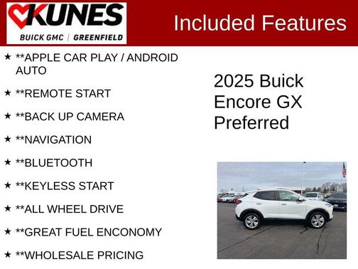 Summit White 2025 Buick Encore GX Preferred