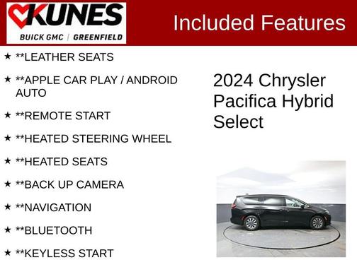 Diamond Black Crystal Pearlcoat 2024 Chrysler Pacifica Hybrid Select