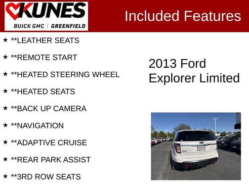 White Platinum 2013 Ford Explorer Limited