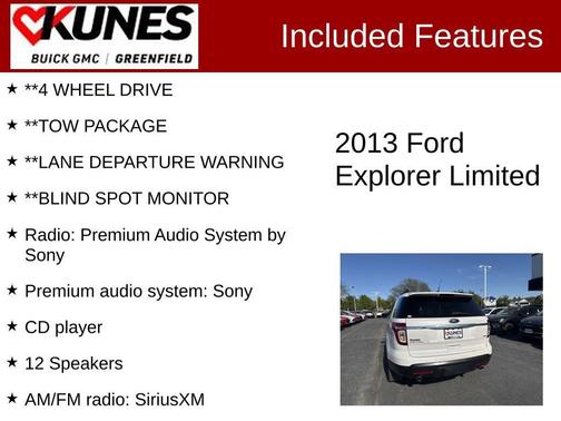 White Platinum 2013 Ford Explorer Limited