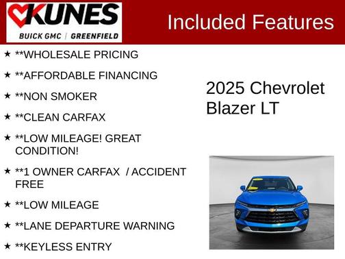 Riptide Blue Metallic 2025 Chevrolet Blazer 2LT