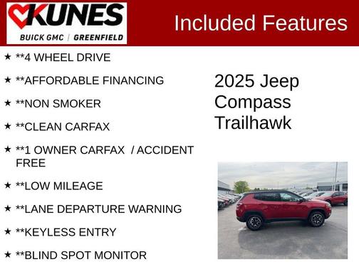 Red Hot Pearlcoat 2025 Jeep Compass Trailhawk