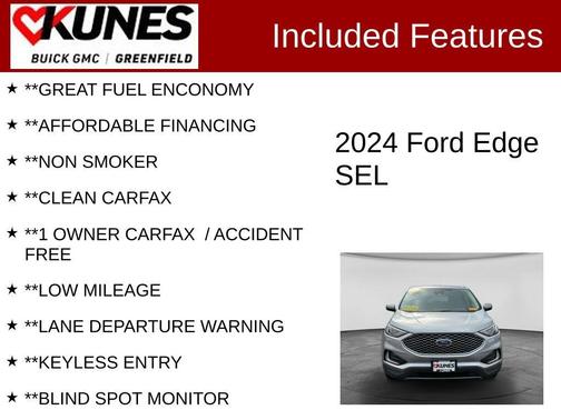 Silver Metallic 2024 Ford Edge SEL