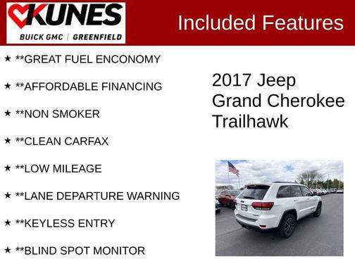 Bright White Clearcoat 2017 Jeep Grand Cherokee Trailhawk