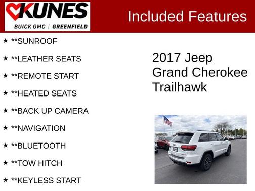 Bright White Clearcoat 2017 Jeep Grand Cherokee Trailhawk