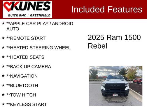 Bright White Clearcoat 2025 RAM 1500 Rebel