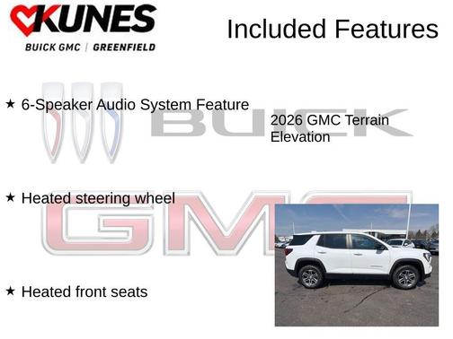 Summit White 2026 GMC Terrain AWD Elevation