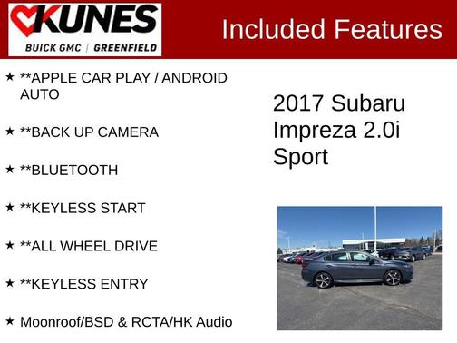 Gray Metallic 2017 Subaru Impreza 2.0i Sport