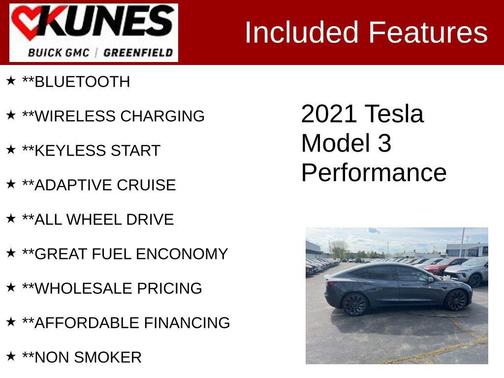 Gray 2021 Tesla Model 3 Performance