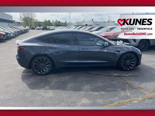 Gray 2021 Tesla Model 3 Performance