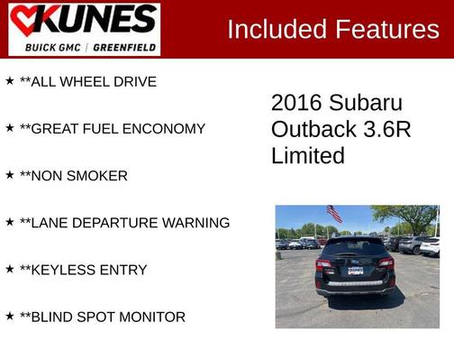 Crystal Black Silica 2016 Subaru Outback 3.6R Limited