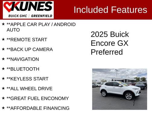 Summit White 2025 Buick Encore GX Preferred