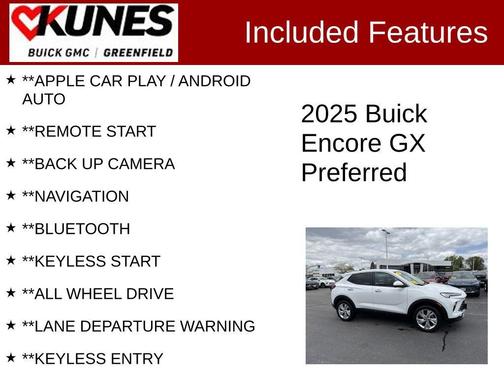 Summit White 2025 Buick Encore GX Preferred
