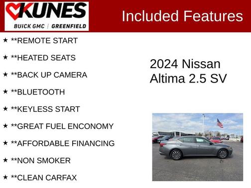 Gun Metallic 2024 Nissan Altima 2.5 SV