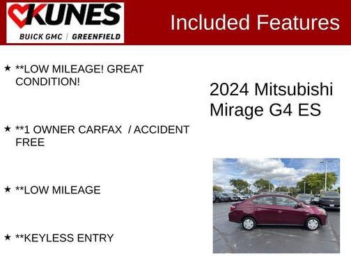 2024 Mitsubishi Mirage G4 ES