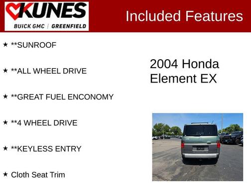 Galapagos Green Metallic 2004 Honda Element EX