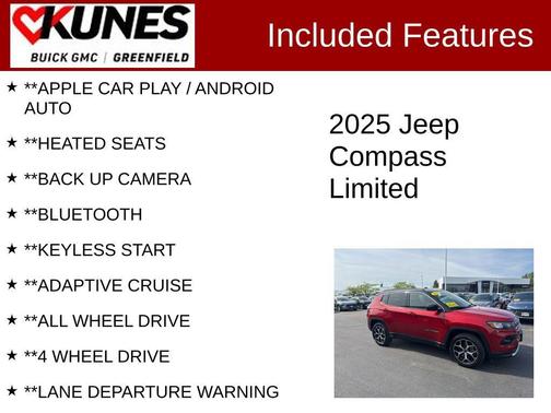 Red Hot Pearlcoat 2025 Jeep Compass Limited