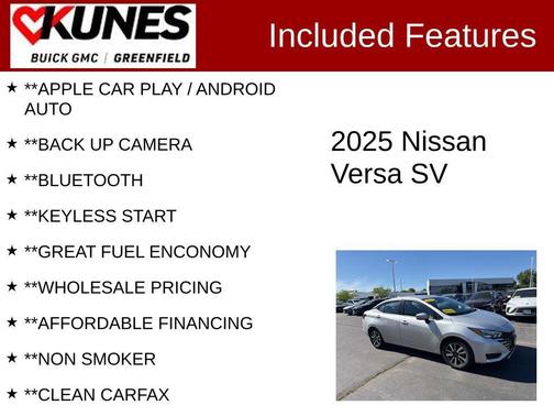 Brilliant Silver Metallic 2025 Nissan Versa 1.6 SV