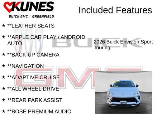Summit White 2026 Buick Envision Sport Touring AWD