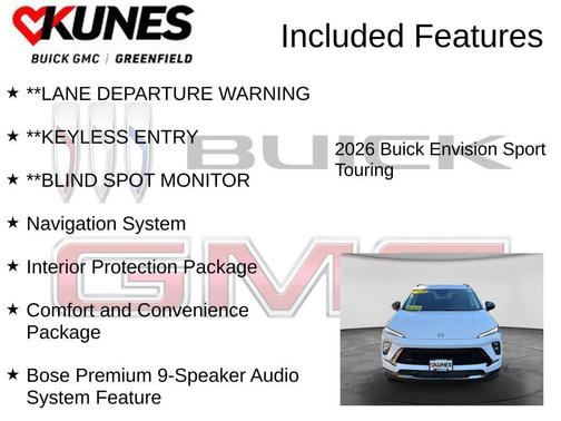 Summit White 2026 Buick Envision Sport Touring AWD