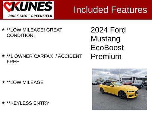 Yellow Splash Metallic Tri-coat 2024 Ford Mustang EcoBoost Premium