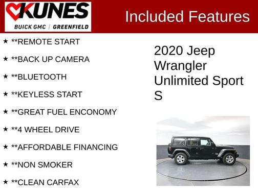 Black Clearcoat 2020 Jeep Wrangler Unlimited Sport