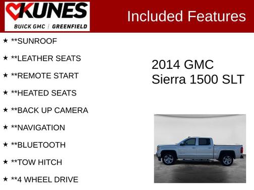 White Diamond Clearcoat 2014 GMC Sierra 1500 SLT