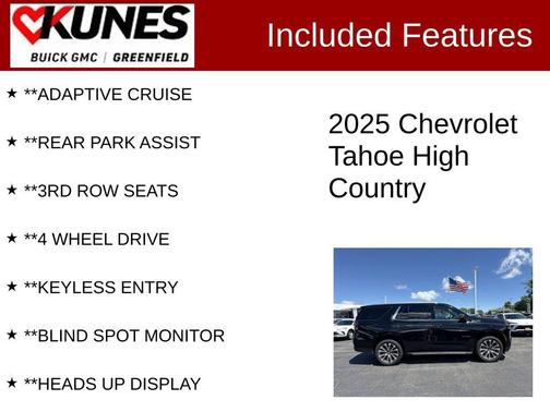 Black 2025 Chevrolet Tahoe High Country