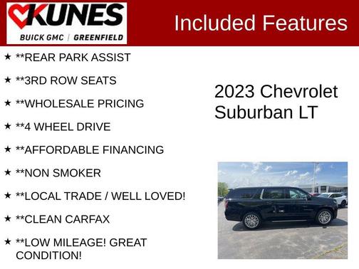 Black 2023 Chevrolet Suburban LT