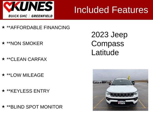 Bright White Clearcoat 2023 Jeep Compass Latitude