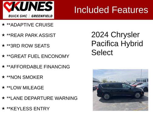 Diamond Black Crystal Pearlcoat 2024 Chrysler Pacifica Hybrid Select