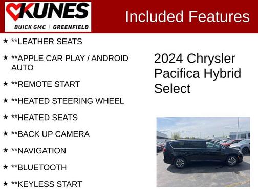 Diamond Black Crystal Pearlcoat 2024 Chrysler Pacifica Hybrid Select