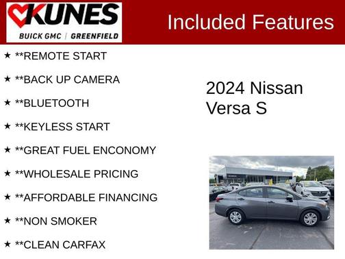 Gun Metallic 2024 Nissan Versa 1.6 S