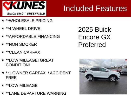 Summit White 2025 Buick Encore GX Preferred